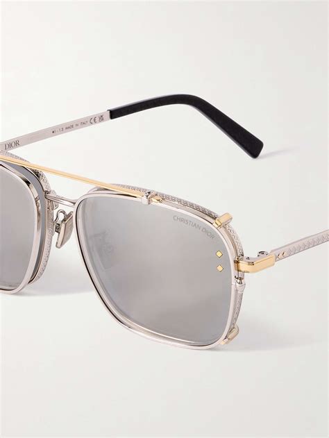 dior sunglasses aviator engraved